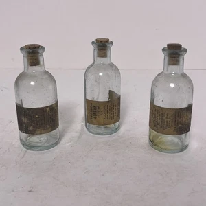 Antique Glass Bottle U.S.P. Tincture Ginger 1/2 Oz Apothecary Paper Label - (3) - Picture 1 of 15