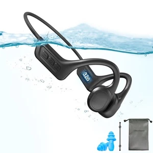 Bone Conduction Headphones,IPX8 Waterproof Wireless Earbuds,Open Ear Headphon... - Picture 1 of 9
