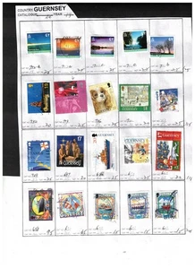 GUERNSEY - CLEAROUT COLLECTION NEAR 80 RCP* 4 PAGES cat $70.++ USED LOT 303-89 - Picture 1 of 4