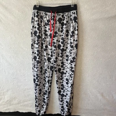 Pantalones de chándal para hombre Lg Disney Mickey Mouse gris negro salón con cordón Foto 1 de 3