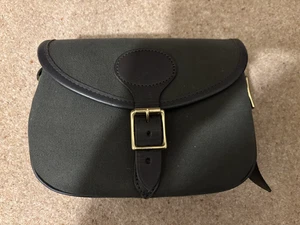 Croots Rosedale Loden Green with Dark Leather Canvas Cartridge Bag - Picture 1 of 6