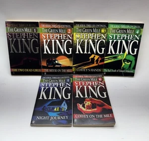 The Green Mile Stephen King Complete Set Parts 1-6 Vintage 1996 Softcover Horror - Picture 1 of 18