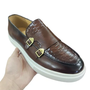 Monk Strap Slipper robuste formelle elegante Schuhe Herren Outdoor Business flache Turnschuhe - Bild 1 von 18