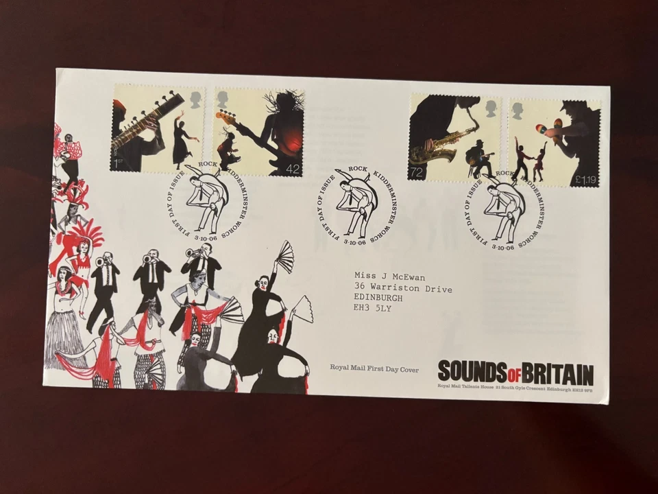 Reino Unido 2006 - Sellos de Gran Bretaña FDC Rock Kidderminster Worcs Foto 1 de 1