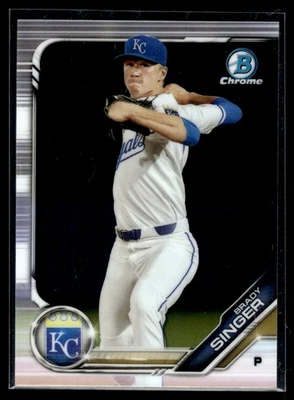 2019 Bowman Chrome Prospects Brady Singer Kansas City Royals #BCP-110 - Image 1 of 2