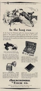 1948 Abercrombie & Fitch Co DRUCKANZEIGE Spiel Box Fernglas Suchscheinwerfer Jumbo Pad   - Bild 1 von 1