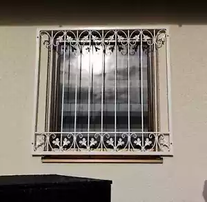 Rejilla de ventana hierro forjado protección antirrobo Monaco-Z60 flex galvanizado a medida - Imagen 1 de 6