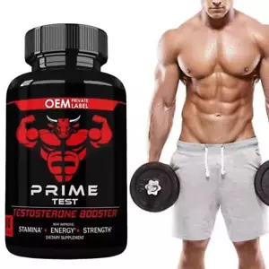 PRIME LABS TESTOSTERONE Booster Men's Test Natural Stamina Endurance 60 Capsules - Picture 1 of 11