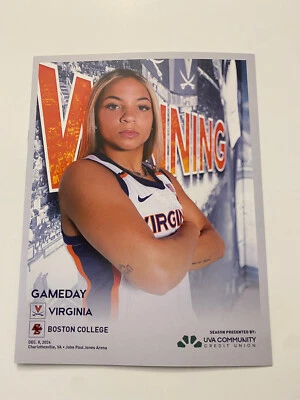 Programa de baloncesto femenino Kymora Johnson University of Virginia UVA Cavaliers Foto 1 de 4