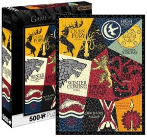 500 piece Jigsaw Puzzle GAME OF THRONES Drama Series MOTTOS Licensed by AQUARIUS - Imagen 1 de 8