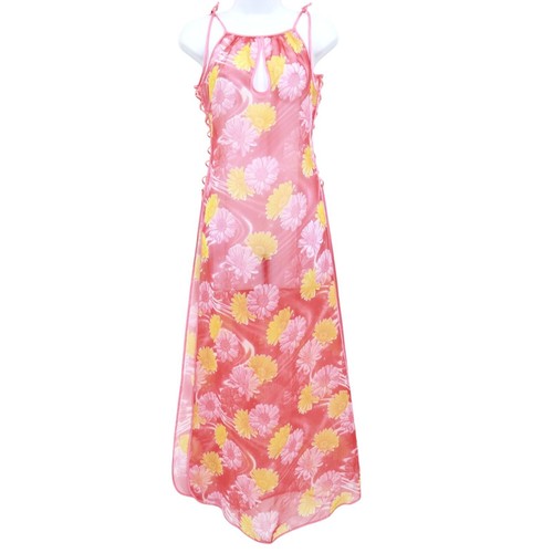 UNDERCOVER M.S.M Body Secret abito trasparente donna M rosa Y2K Bloomcore hippie retrò bambinaia