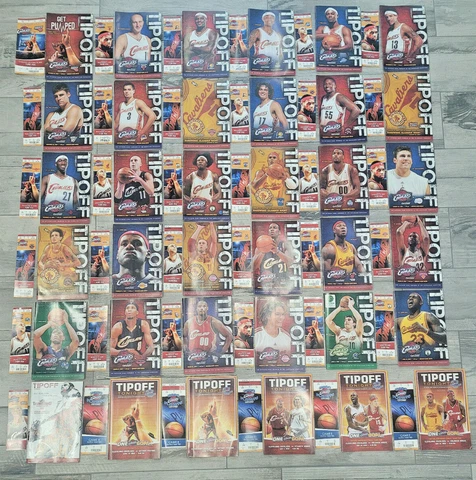 LOT OF 36 DIFFRNT SGA 2008-09 CLEVELAND CAVALIERS TICKET STUBS & TIPOFF PROGRAMS Cover