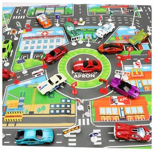 Kids Car Road Rugs City Map Play Map English Version Bedroom Rug Waterproof - Picture 1 of 11