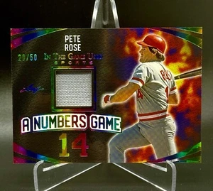Pete Rose 2024 Leaf in the Game Used A Numbers Game Jersey Patch Relic #20/50 - Picture 1 of 2