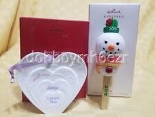 Hallmark 2019 2021 Love You, Mom Heart Snowman Christmas Ornament LOT