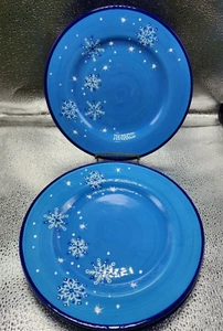 Pfaltzgraff Ice Crystals  Holiday/Winter Snowflakes Salad Plates (Set of Four) - Picture 1 of 21
