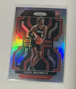 2021-22 Panini Prizm #291 GREG BROWN III Silver Prizm RC Portland Trailblazers - Foto 1 di 2