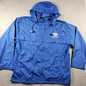 Chaqueta Nike Para Hombre Grande Azul Calce Tormenta Cremallera Completa Cortavientos Pista Campo Embalable - Imagen 1 de 13