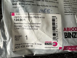 Abicor Binzel Liner 124.011 - 1.5 x 4.5 x 340 blue - Picture 1 of 2