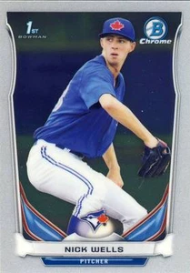 (58) 2014 Bowman Draft NICK WELLS Rookie LOT ALL CHROME Blue Jays CDP89 - Picture 1 of 1