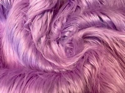 Super Luxury Faux Fur Fabric Material - EXTRA LONG LILAC - Image 1 of 2