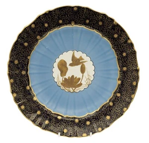 Minton ästhetischer Design Schrank Teller mit Gold Vogel Detail datiert 1887 antik - Bild 1 von 5