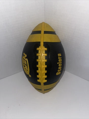 NERF NFL PITTSBURGH STEELERS WEATHER BLITZ FOOTBALL YELLOW RARE COLLECTIBLE USED Cover