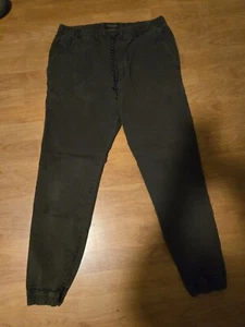 American Eagle Pants Mens Medium Tall Charcoal Khaki Chino Jogger Extreme Flex - Picture 1 of 7