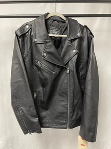 Levi's Mens Black Long Sleeve Pockets Full Zip Riding Motorcycle Jacket Size 4X - Picture 1 of 12
