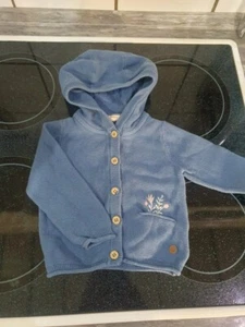 Blaue "Blumen" Strickjacke - Gr.62/68 - Bild 1 von 1