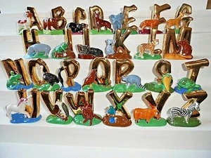 Wade  - Various  GOLD  ALPHABET Letters - Animal Theme - Select the one you - Picture 1 of 26