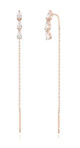 StoneHenge Silver Earrings SC1306 Silver 925 Rose Gold Cubic Zirconia K-Jewelry - Picture 1 of 5