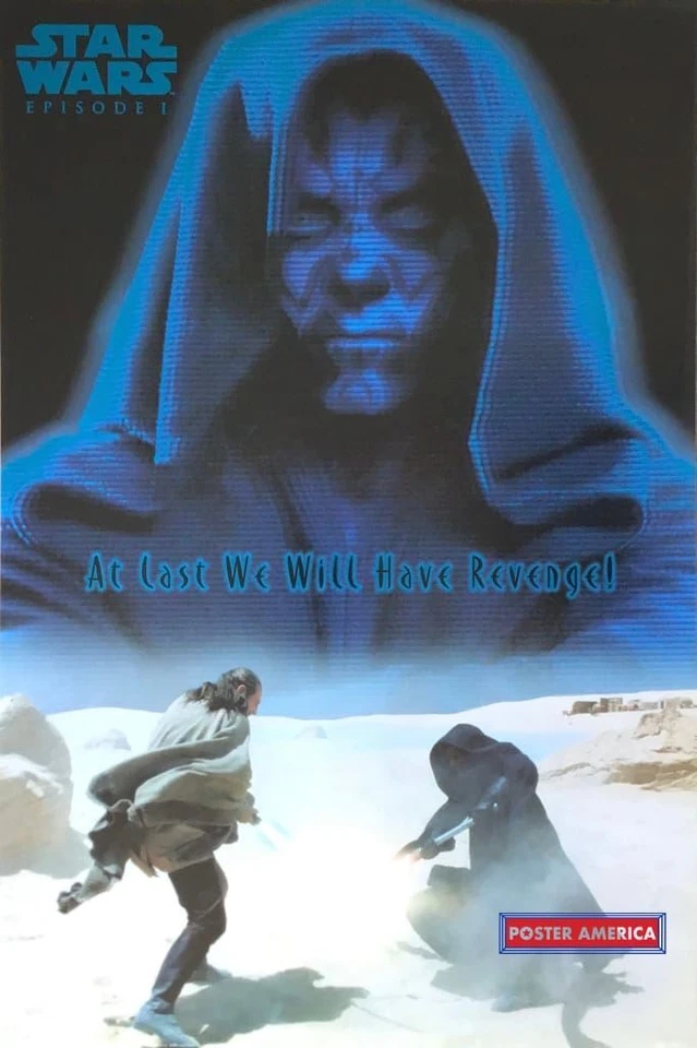 Póster de Darth Maul metálico vintage de Star Wars La amenaza fantasma 24 x 36 Foto 1 de 1