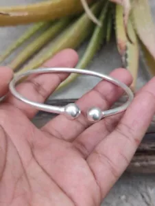 Solid 925 Sterling Silver Handmade Women Jewelry Bangle Handmade Jewelry - Picture 1 of 10
