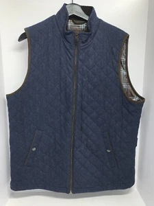 Jos A Bank Reserve Wool Blend Vest Men s Large Dark Blue - Picture 1 of 6