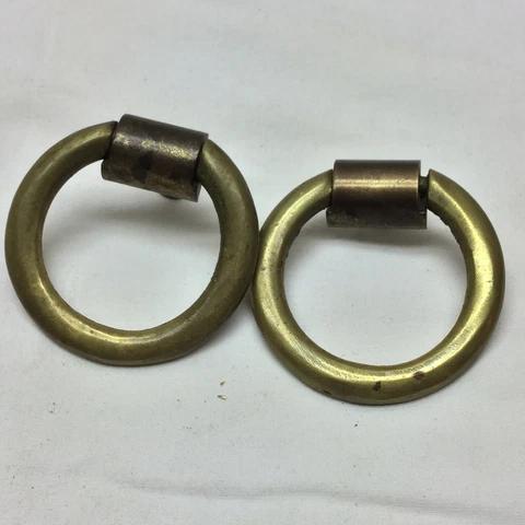 2 Vintage Round Drawer Pulls DIY Project Hardware Cover