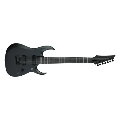 Ibanez RGDRB71 铁杆标签 RGD 中音 7 弦吉他,DiMarzio 套装,黑色扁平 — 第 1/4 张图片