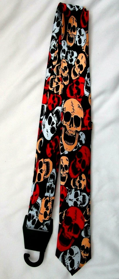 Multi-Color Skulls Unisex Men's Tie Necktie 56" L x 2" W-Skulls Neck Tie-New!v2 - Image 1 of 2