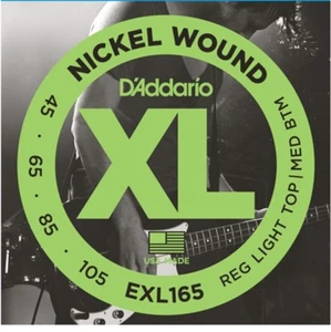 D'Addario EXL165 Nickel Wound Custom Light Long Scale Bass Guitar Strings 45-105 - Picture 1 of 3