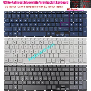 Backlit Keyboard For HP Victus 16-E 16-D 16-R 16-S TPN-Q263 Q264 TPN-C169 C170 - Picture 1 of 7