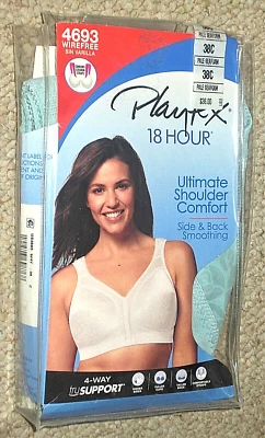 NWT Playtex 18 Hour Ultimate Shoulder Comfort WireFree #4693 Bras Various Sizes  - Image 1 of 4