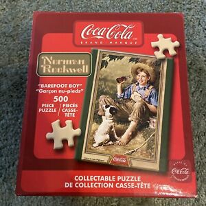 Vintage Coca-Cola 500 Piece Puzzle “Barefoot Boy Rockwell Sealed 2004
