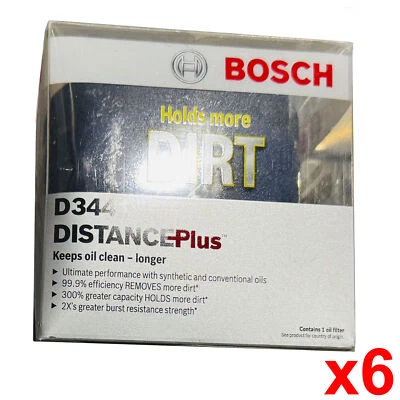 For 1994-2006 Audi 90 A4 A6 S4 VW Passat BOSCH GENUINE Oil Filter 6PCS D3441 - Image 1 of 4