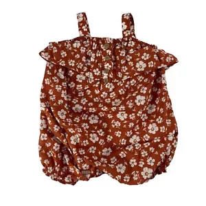 Traje de verano para bebé de verano Carters 3 meses color óxido con flores blancas - Imagen 1 de 6