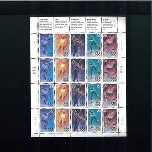 United States 29¢ Winter Olympics Postage Stamp #2807-11 MNH Full Sheet - Picture 1 of 1