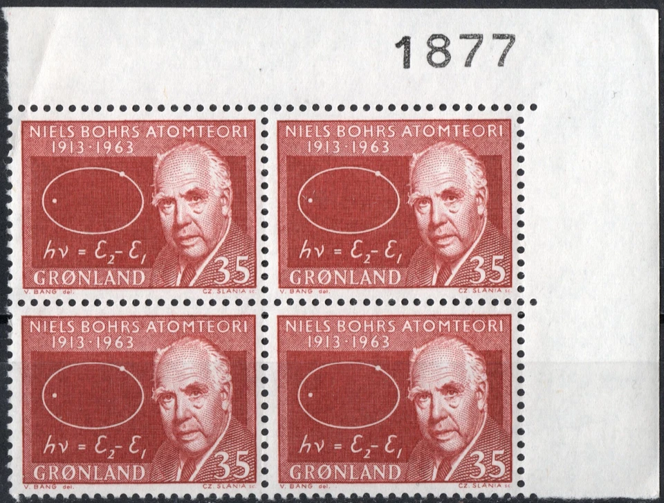 3142 Greenland 1963, FA 62, MNH, Niels Bohr, MI 62. - Image 1 of 1