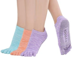 Yoga Socks for Women with Grips Non-Slip Full Toe Socks for Pilates Barre Dan... - Picture 1 of 6