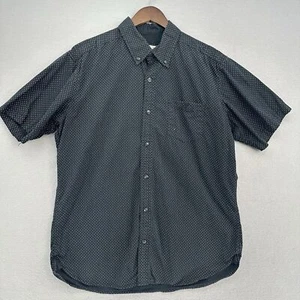 Camisa PD&C Negra Polkadot Abotonada Manga Corta Para Hombres XL Preppy Bolsillo Preparación - Imagen 1 de 7