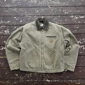 (L) Chaqueta De Colección Años 90 Y2K Carhartt Detroit J97 DES Desierto Marrón Tostado Envejecido - Imagen 1 de 7