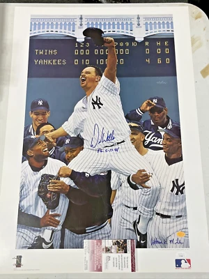 David Wells NY Yankees Signed  Perfect Game 19x27 Litho poster  JSA /Coa - Image 1 of 3